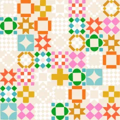 Ruby Star Society - 800 Notion - Quilty As Charged Novelty Retro Vintage Blocks Patchwork - Shell
