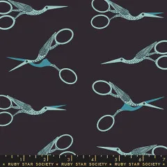 Ruby Star Society - 800 Notion - Stork Scissors Novelty Retro Vintage Sewing Notions Scissors - Soft Black