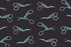 Ruby Star Society - 800 Notion - Stork Scissors Novelty Retro Vintage Sewing Notions Scissors - Soft Black