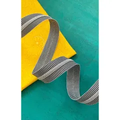 Sassafras Lane Designs - Reißverschluss #5 - Black Stripe - Nickel