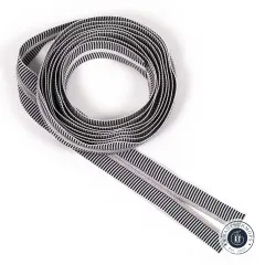 Sassafras Lane Designs - Reißverschluss #5 - Black Stripe - Nickel