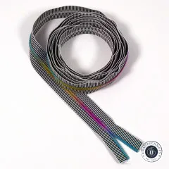 Sassafras Lane Designs - Reißverschluss #5 - Black Stripe - Rainbow