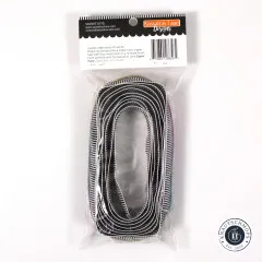 Sassafras Lane Designs - Reißverschluss #5 - Black Stripe - Rainbow