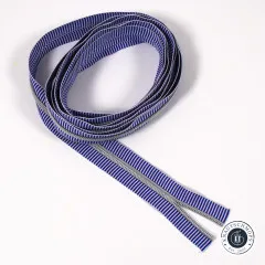 Sassafras Lane Designs - Reißverschluss #5 - Blue Stripe - Nickel