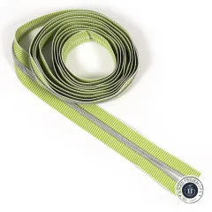 Sassafras Lane Designs - Reißverschluss #5 - Lime Stripe - Nickel