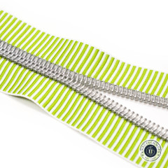 Sassafras Lane Designs - Reißverschluss #5 - Lime Stripe - Nickel