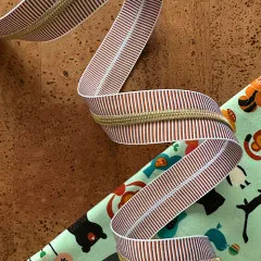 Sassafras Lane Designs - Reißverschluss #5 - Earth Stripe - Gold