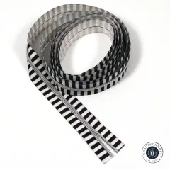 Sassafras Lane Designs - Reißverschluss #5 - schwarz-weiß - Nickel