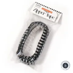 Sassafras Lane Designs - Reißverschluss #5 - schwarz-weiß - Nickel