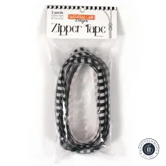 Sassafras Lane Designs - Reißverschluss #5 - schwarz-weiß - Nickel