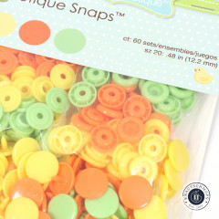 Snaps - Kunststoff-Druckknöpfe - gelb, orange, hellgrün