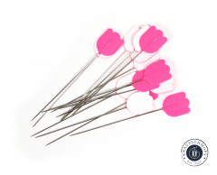 Tulip Hiroshima Needles - Cellulose Head Pins Tulip pink