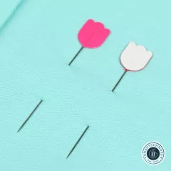 Tulip Hiroshima Needles - Cellulose Head Pins Tulip pink