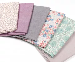 Fat Quarter Set - Windy Days, Chambray (türkis, lila, grau)