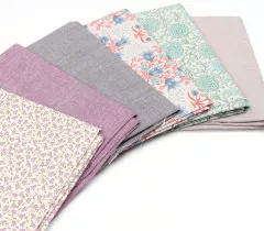 Fat Quarter Set - Windy Days, Chambray (türkis, lila, grau)