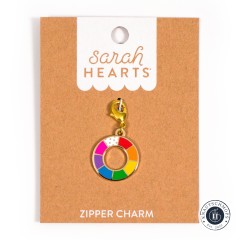 Sarah Hearts - Zipper Charm - Color Wheel