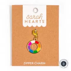 Sarah Hearts - Zipper Charm - Color Wheel