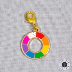 Sarah Hearts - Zipper Charm - Color Wheel