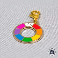 Sarah Hearts - Zipper Charm - Color Wheel