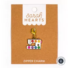 Sarah Hearts - Zipper Charm - Sewing Machine