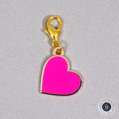 Sarah Hearts - Zipper Charm - Pink Heart