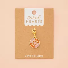 Sarah Hearts - Zipper Charm - Quilt Star rund