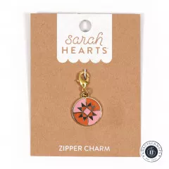 Sarah Hearts - Zipper Charm - Quilt Star rund