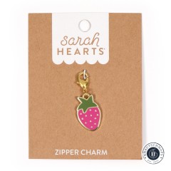 Sarah Hearts - Zipper Charm - Strawberry