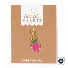 Sarah Hearts - Zipper Charm - Strawberry