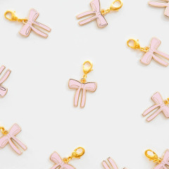 Sarah Hearts - Zipper Charm - Pink Bow Sarah Hearts - Zipper Charm - Pink Bow