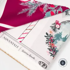 Stoffkante des Adventale Panels mit Aufdruck Adventale, Katarina Roccella und AGF-Logo
