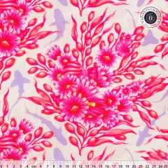Tula Pink Baumwoll Designerstoff - Floral Reef - Shadow Sharks - Delphine