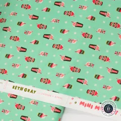 Webkante des Stoffes mit Aufdruck Beth Gray for Cotton + Steel, Mini Market