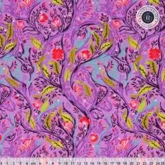 Tula Pink Baumwoll Designerstoff - Full Moon Forest II - Branch Manager - Blossom