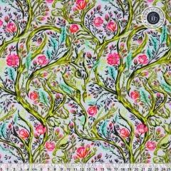 Tula Pink Baumwoll Designerstoff - Full Moon Forest II - Branch Manager - Starlight