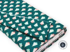 Auf Pappe gewickelte Stoffballen-Kante mit Etikett Bright Holiday 2280-51 von Cloud 9 Fabrics