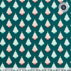 Cloud 9 Fabrics - Bright Holiday - Vintage Ceramic Trees