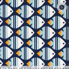 CANVAS - Cloud 9 Fabrics - Ocean Motion - Fische