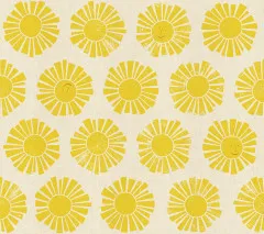 Detailansicht des Sunshine-Musters in der kräftigen Farbvariante "Yellow".