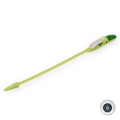 Freigestellte Gesamtansicht der Clover Easy Clip-Durchziehnadel mit Klemme und Führungsspitze
