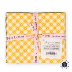 Etikett mit Kollektionsname Gingham Picnic, Angabe 8 Fat Quarters und Artikelnummer GP20211