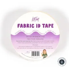 Stirnseite der Tape-Rolle mit Produktbeschreibung und Anleitung, freigestellt auf weißem Hintergrund.