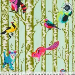 Tula Pink Baumwoll Designerstoff - Full Moon Forest II - Family Tree Enchanted