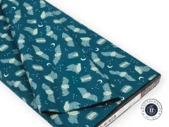 Auf Pappe gewickelter Baumwollstoff Fat Bats Galaxy von Ruby Star Society mit Banderole