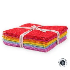 Frontalansicht des Fat Quarter Bundles Country Confetti Brights mit vollem Farbverlauf