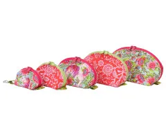 Größenreihe der Taschen in floralen Liberty-ähnlichen Mustern von Groß bis Klein