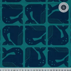 Cotton & Steel - By The Seaside II - Grumpy Whale - Navy Fabric