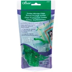 Verpackung der Jumbo Wonder Clips mit Abbildung der Anwendung an einem Quiltprojekt