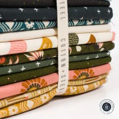 Alle 24 Fat Quarters nebeneinander