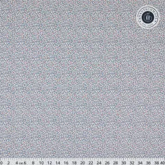 Tilda Baumwollstoff Lillian Blue in voller Breite mit Maßband über 40 cm